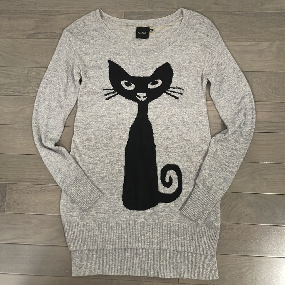 Cliché Angora Blend Cat Sweater Size XS